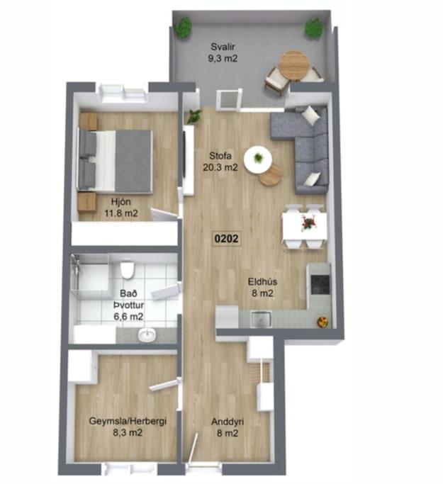 Nice & Cozy Two Bedroom Apartment With A Balcony Akureyri Kültér fotó